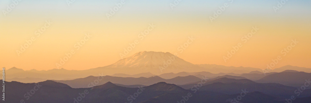 Mount Saint Helens at Sunset panorama