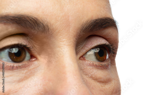 Bild auf Leinwand Tired eyes of middle aged woman