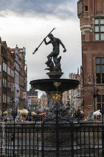 Neptune's Fountain in Gdansk