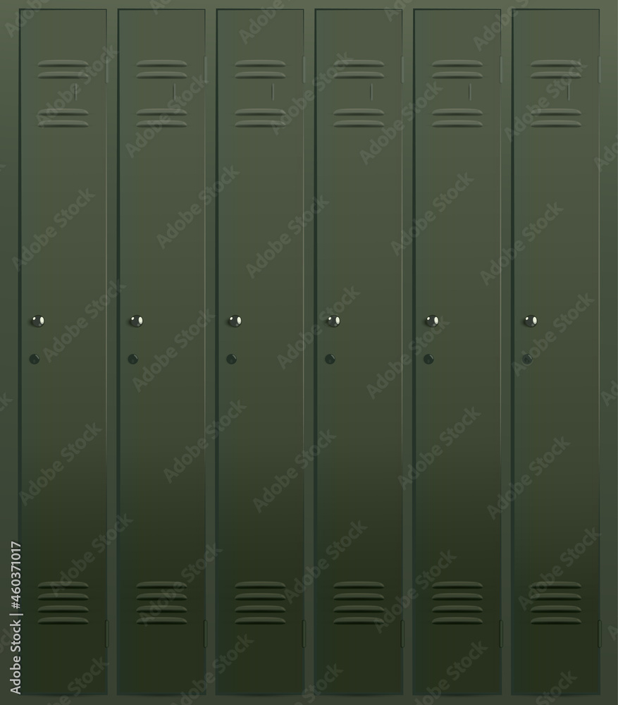 School Locker with six doors, vector illustration School Locker with six doors, vector illustration