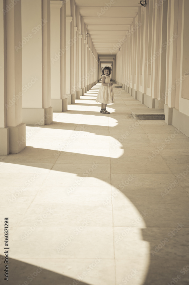 Fototapeta premium person in a corridor