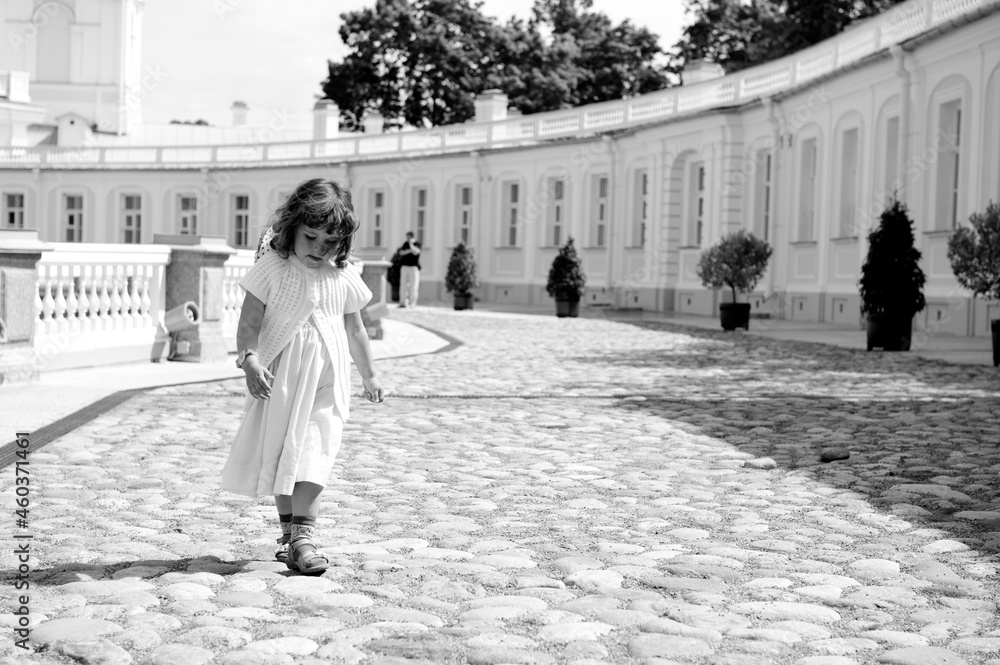 girl walking in the park