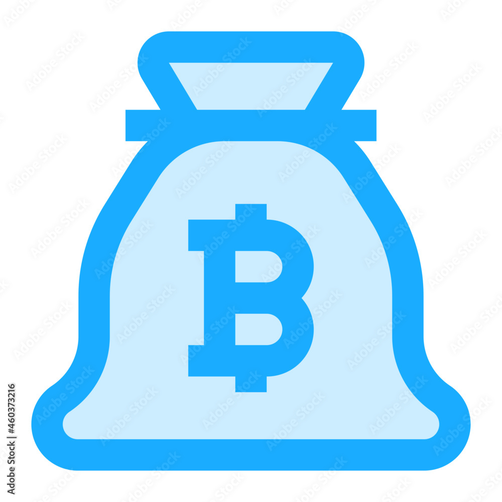 bitcoin shopping bag icon illustration bitcoin shopping bag icon illustration