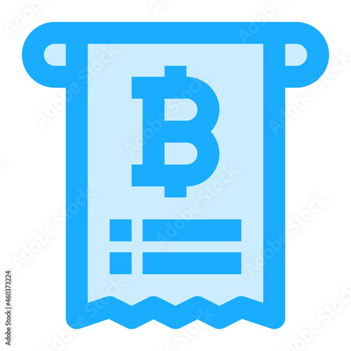 bitcoin bill icon illustration