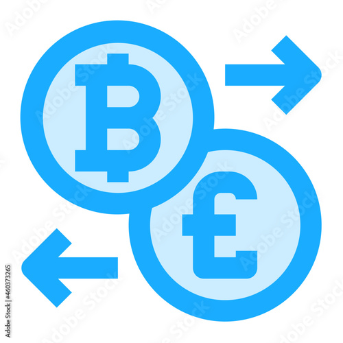 bitcoin exchange icon illustration