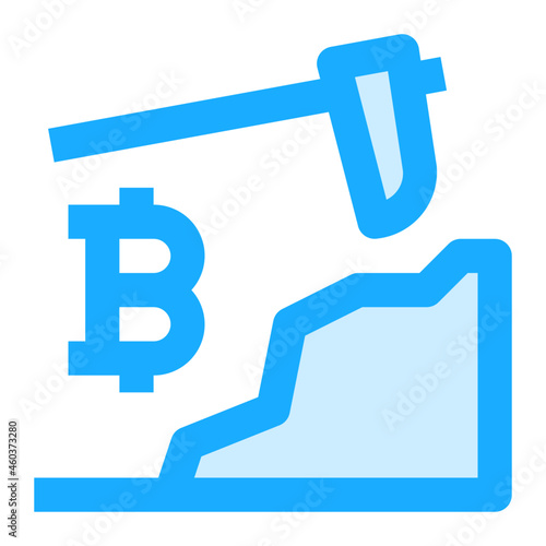 bitcoin mining icon illustration