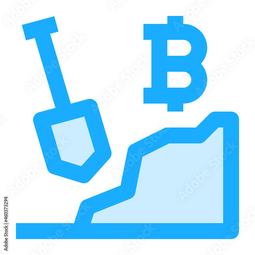 bitcoin mining icon illustration