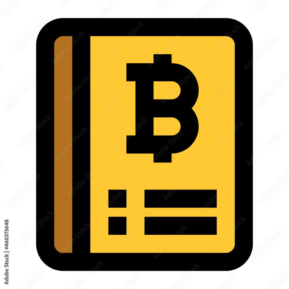 bitcoin book icon illustration bitcoin book icon illustration