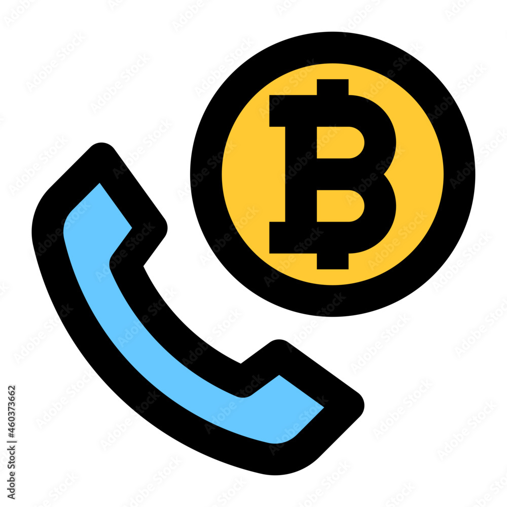 bitcoin call icon illustration bitcoin call icon illustration