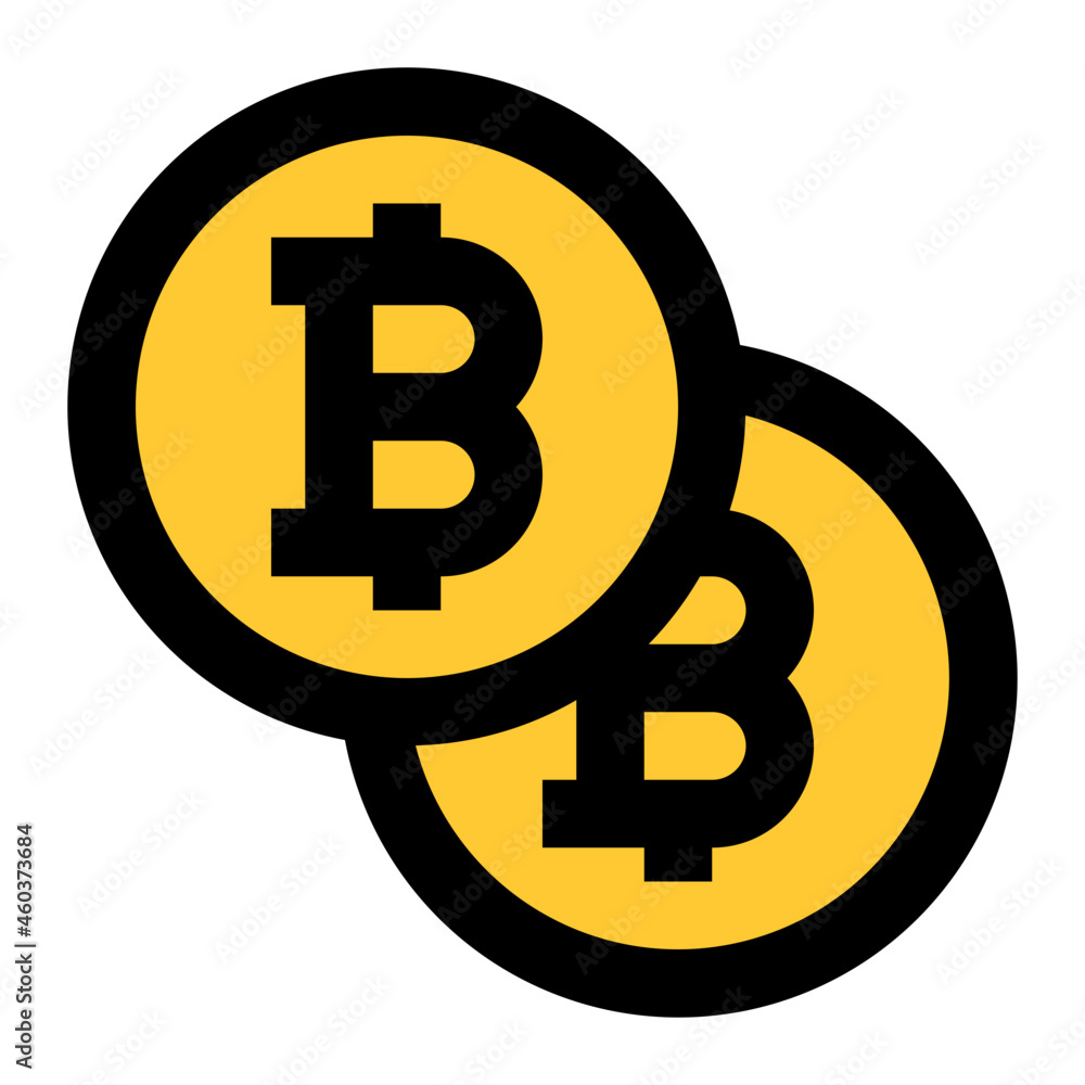 Fototapeta premium bitcoin coin icon illustration