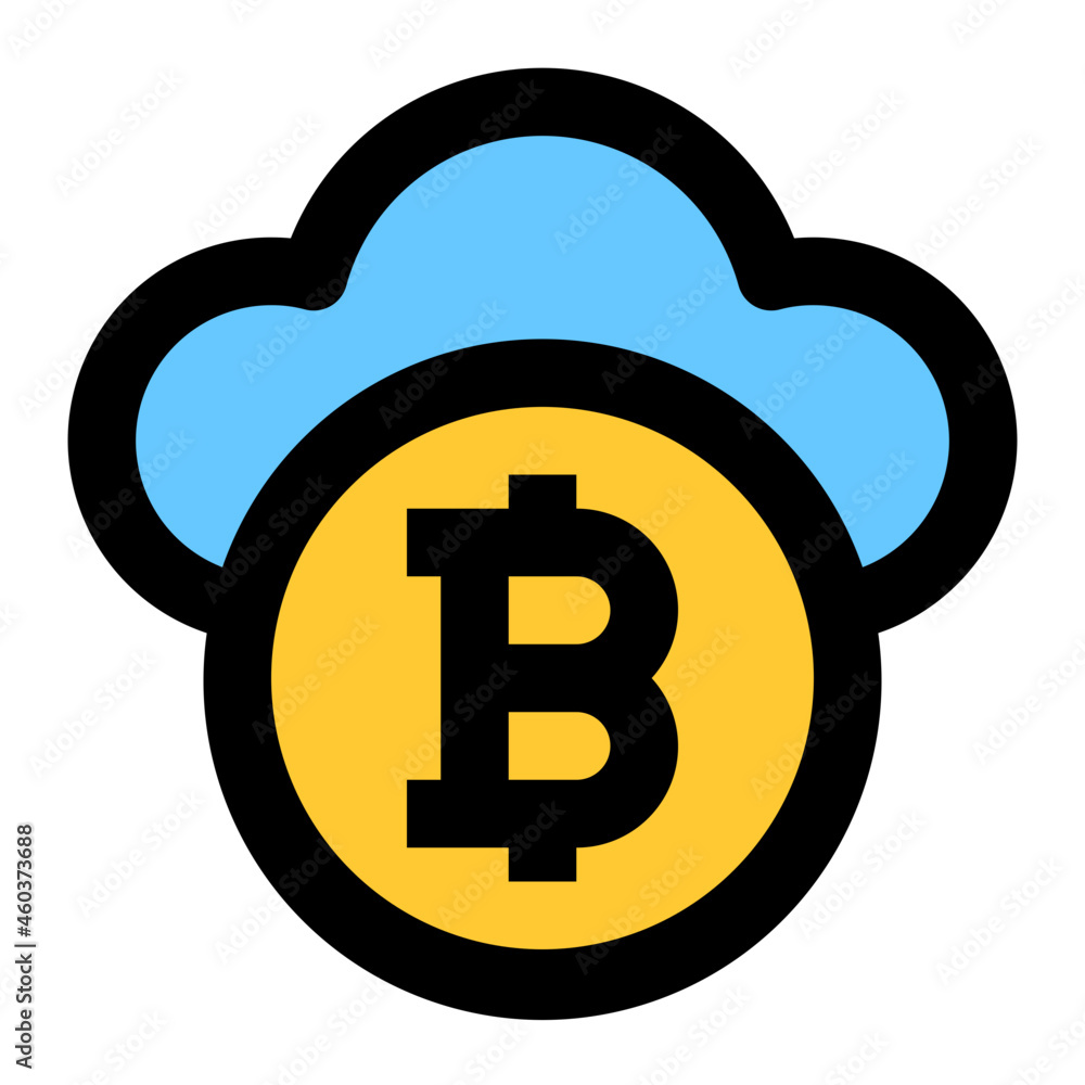 bitcoin cloud icon illustration bitcoin cloud icon illustration