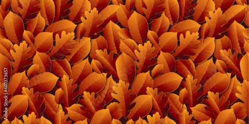 autumn background with yellow leaves, vector EPS 10