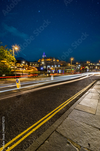 night traffic in the city