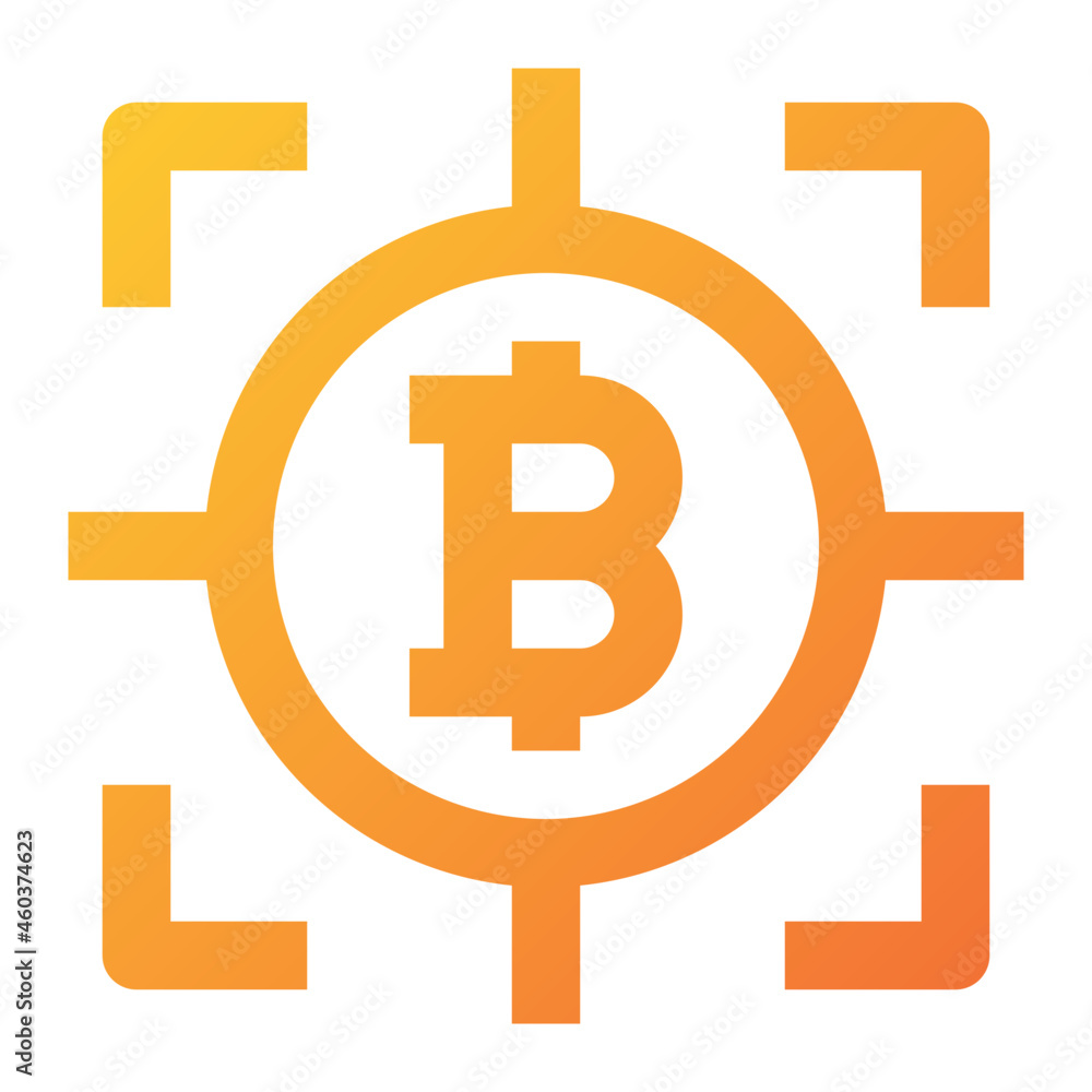 bitcoin target icon illustration bitcoin target icon illustration
