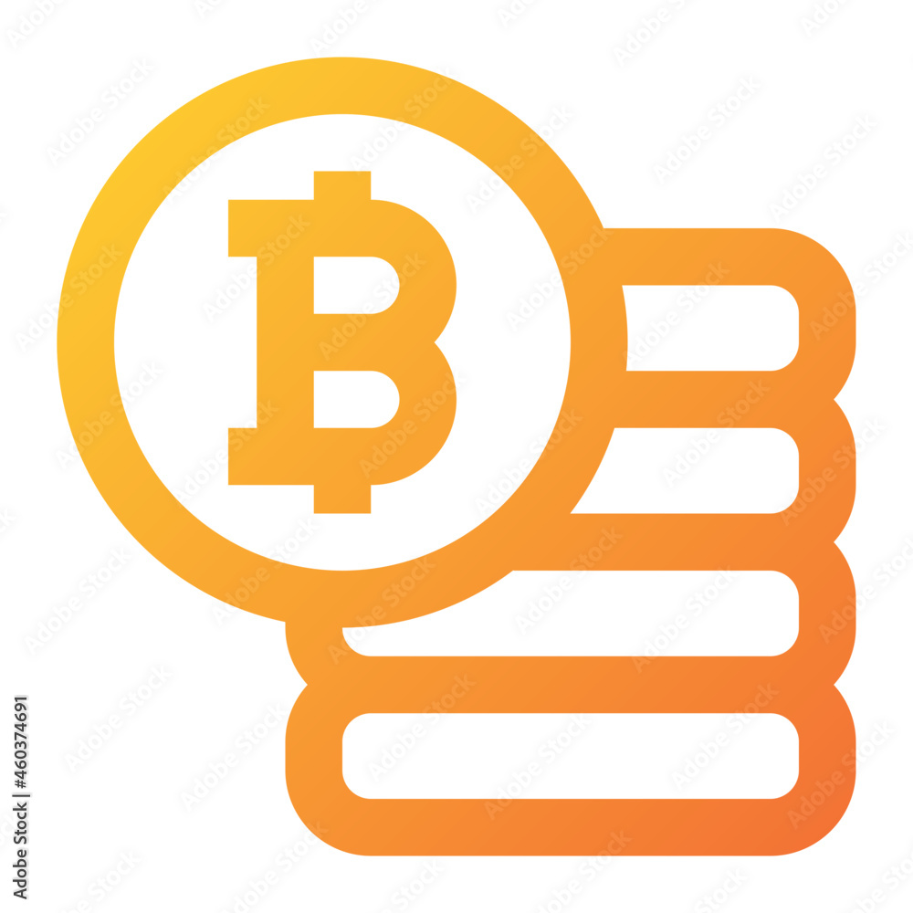 bitcoin earning icon illustration bitcoin earning icon illustration