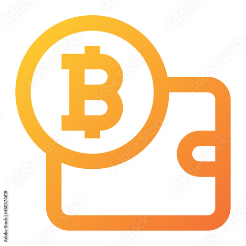 bitcoin wallet icon illustration