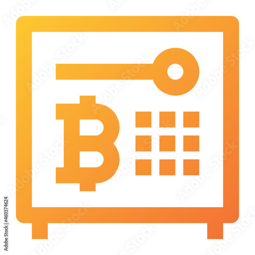 bitcoin security icon illustration