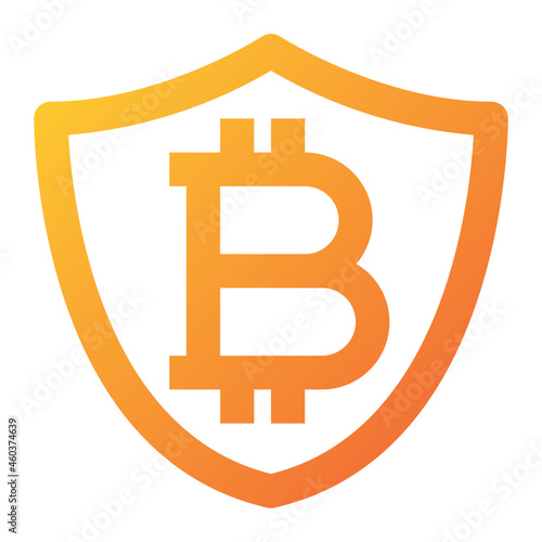 bitcoin security icon illustration