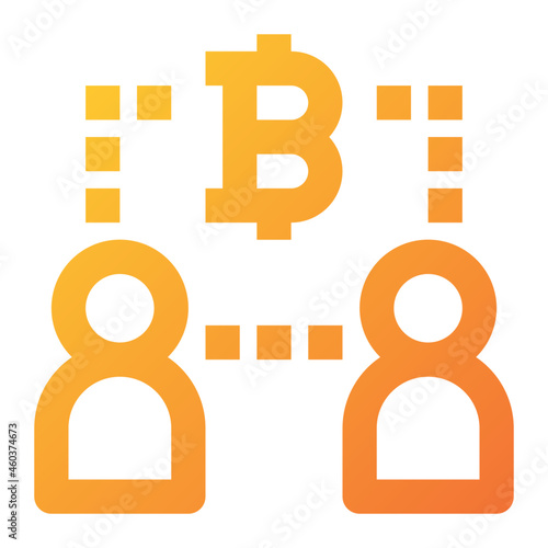 bitcoin investor icon illustration