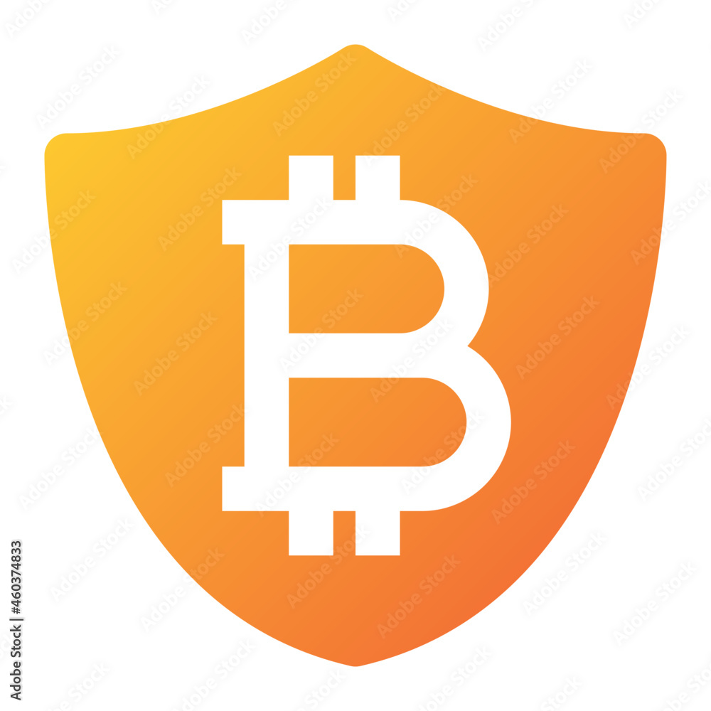 bitcoin security icon illustration bitcoin security icon illustration