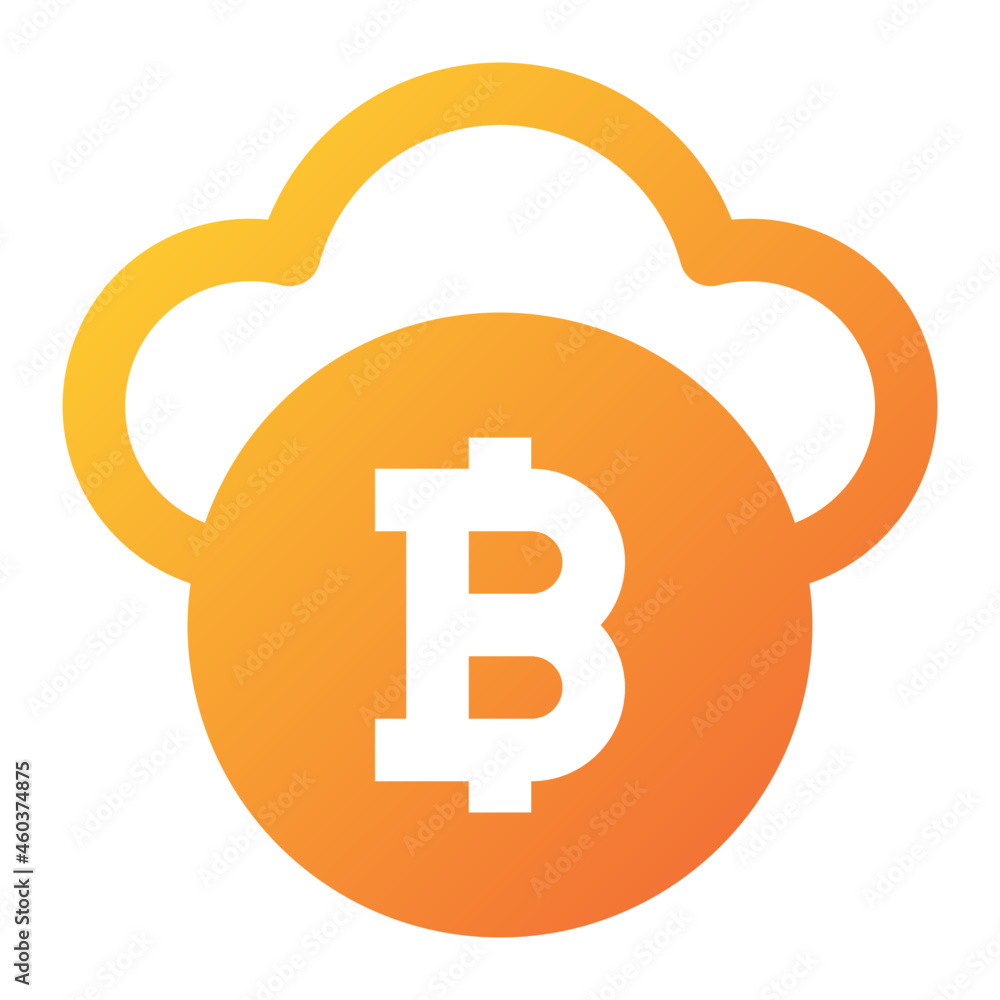 bitcoin cloud icon illustration bitcoin cloud icon illustration