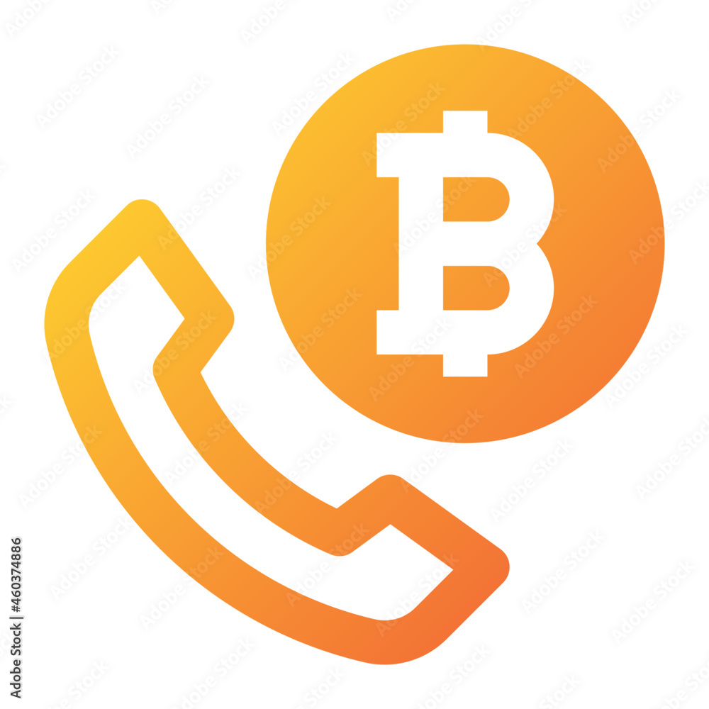 bitcoin call icon illustration bitcoin call icon illustration