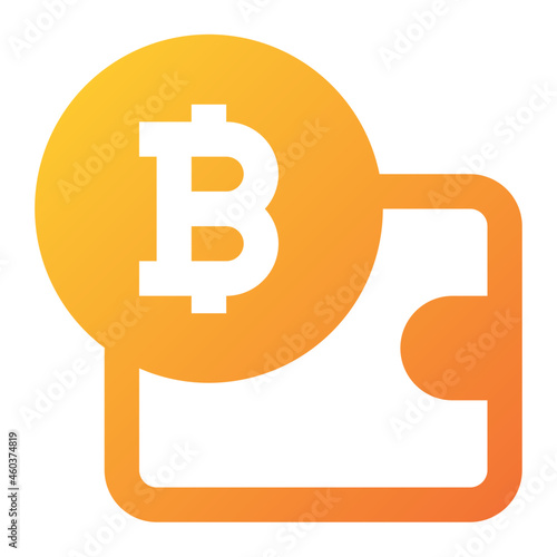 bitcoin wallet icon illustration