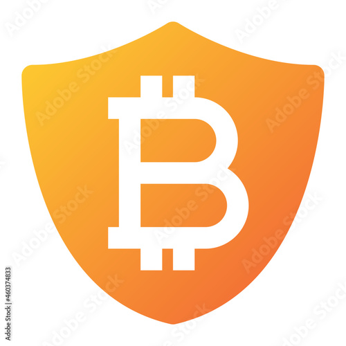 bitcoin security icon illustration