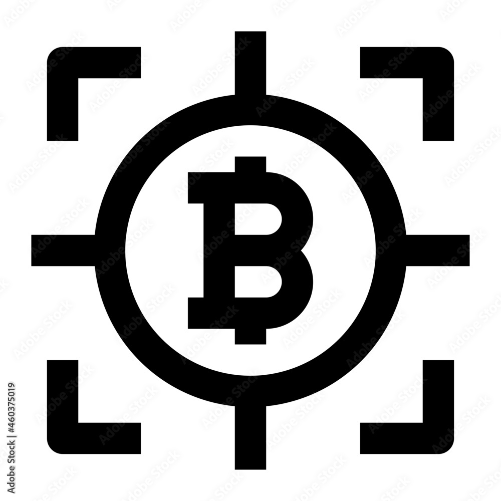 bitcoin target icon illustration bitcoin target icon illustration
