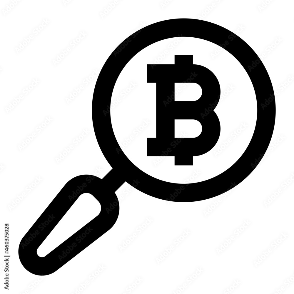 bitcoin search icon illustration bitcoin search icon illustration