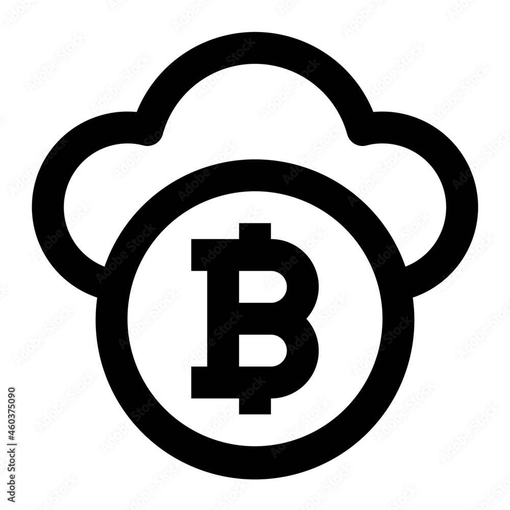 bitcoin cloud icon illustration bitcoin cloud icon illustration