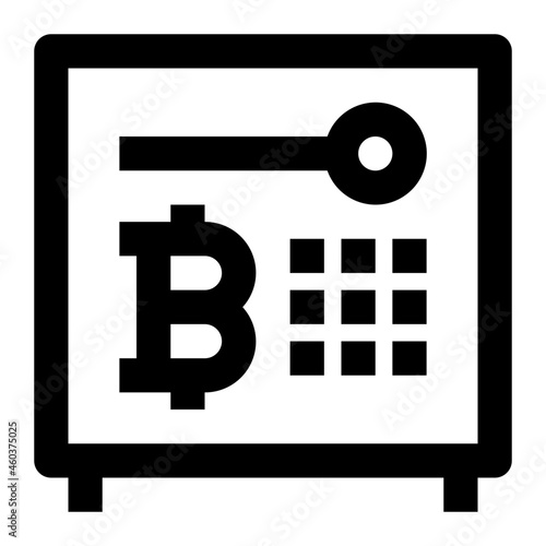 bitcoin security icon illustration