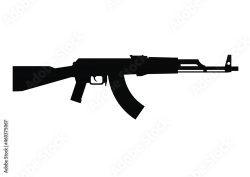 Vector editable image of a Kalashnikov assault rifle