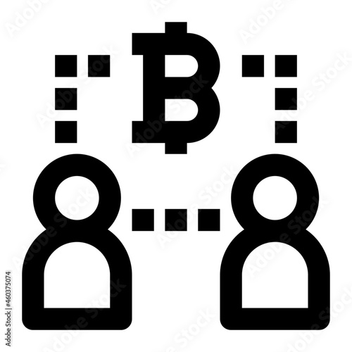 bitcoin investor icon illustration
