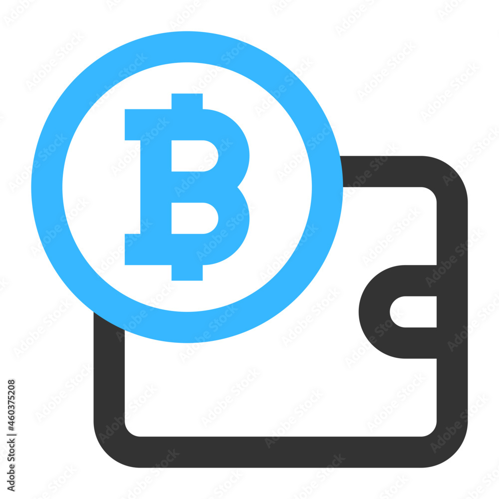 bitcoin wallet icon illustration