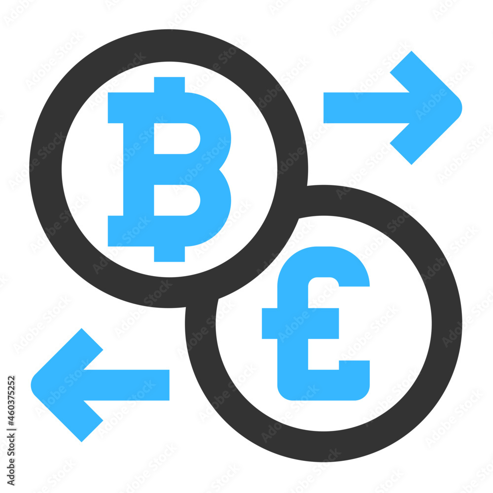 bitcoin exchange icon illustration