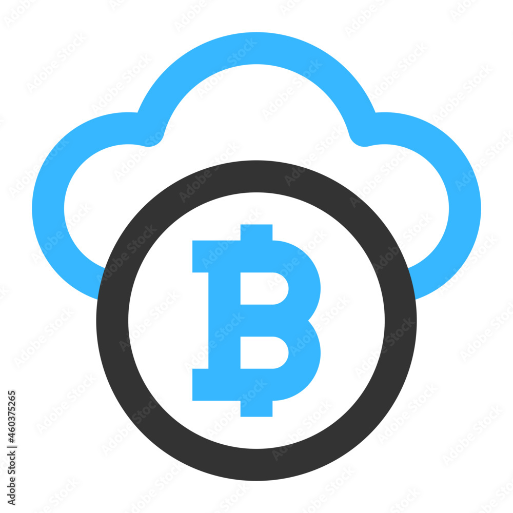 bitcoin cloud icon illustration bitcoin cloud icon illustration