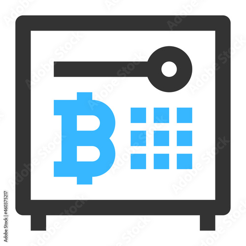 bitcoin security icon illustration