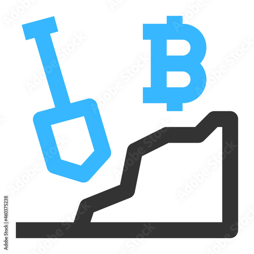 bitcoin mining icon illustration