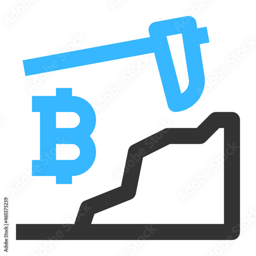 bitcoin mining icon illustration