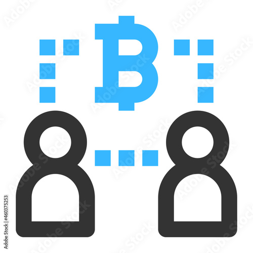 bitcoin investor icon illustration