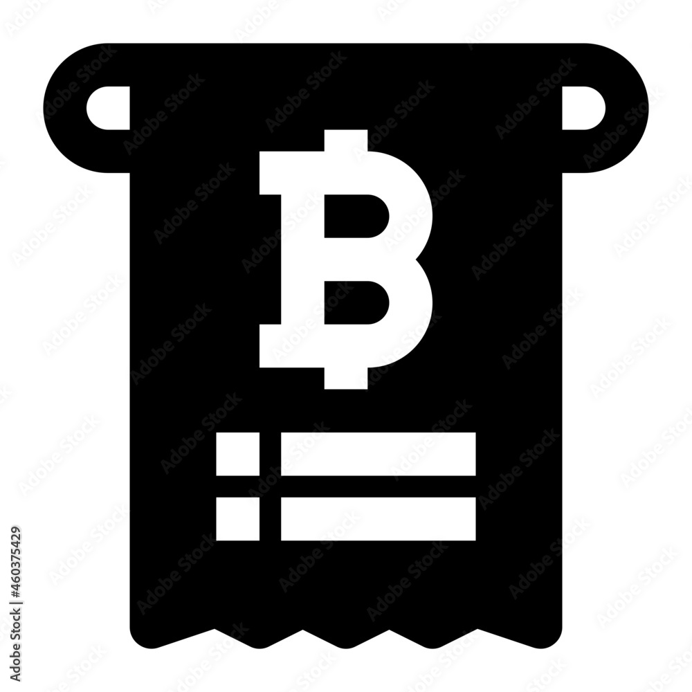 bitcoin bill icon illustration bitcoin bill icon illustration