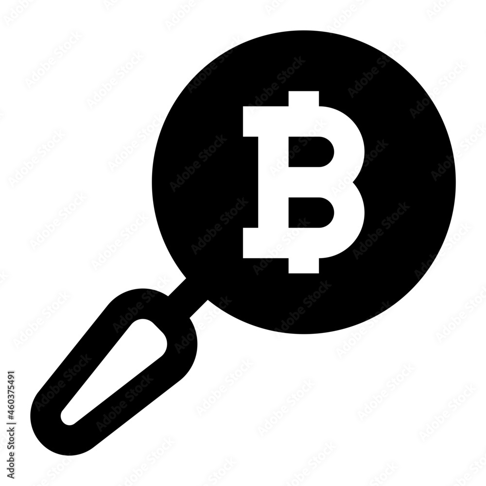 bitcoin search icon illustration bitcoin search icon illustration