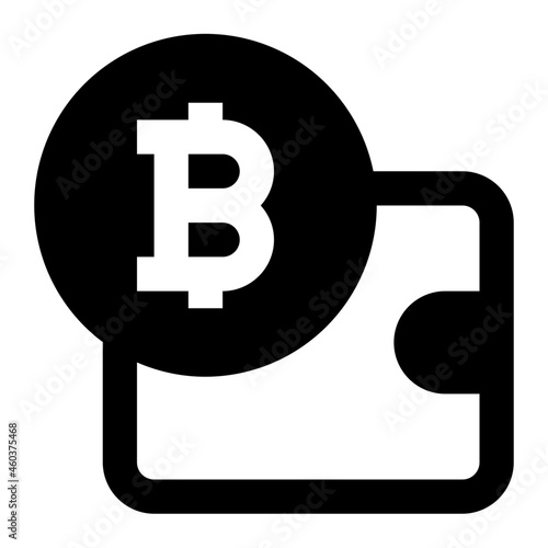bitcoin wallet icon illustration