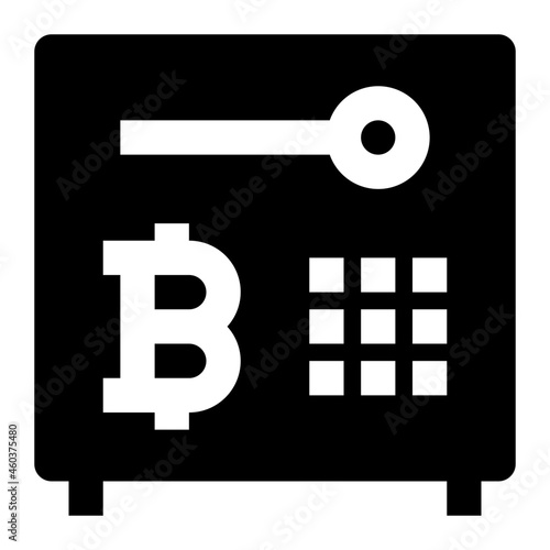 bitcoin security icon illustration