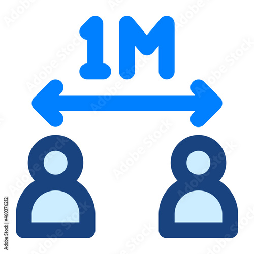 social distance icon illustration