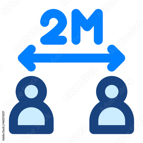 social distance icon illustration