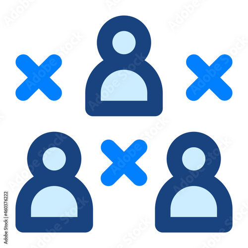 social distance icon illustration