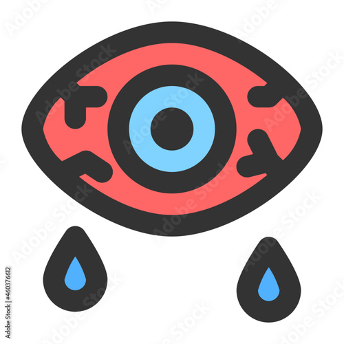 conjunctivitis eye icon illustration