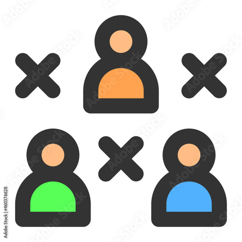 social distance icon illustration